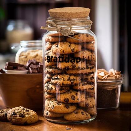 Imagem de Pote 750ml Hermético Vidro Com Tampa De Rolha Para Armazenar Temperos, Biscoitos Ou Usar Em Projetos De Artesanato