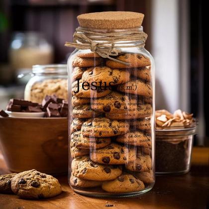 Imagem de Pote 750ml Hermético Vidro Com Tampa De Rolha Para Armazenar Temperos, Biscoitos Ou Usar Em Projetos De Artesanato