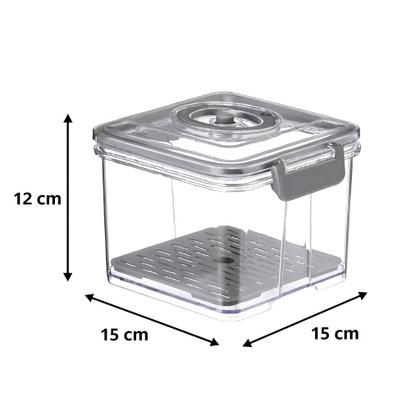 Imagem de Pote a Vácuo 1,5L Kit 3 Tampa Hermética Conservação