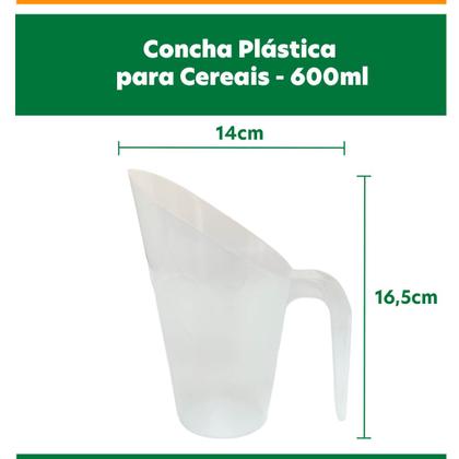 Imagem de Pote Acrílico Redondo com Tampa 8,6 Litros + Concha 600ml