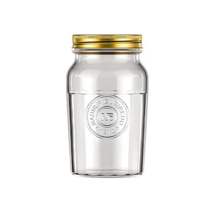 Imagem de Pote Americano de vidro Vintage Retro Tampa Biscoito 1L 2 UN