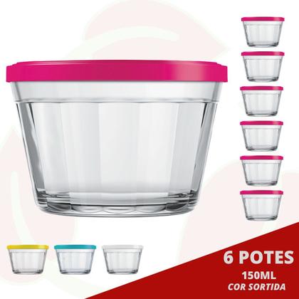 Imagem de Pote Americano Vidro Clássico Papinha c/ Tampa Sortida 6UNI