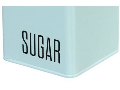 Imagem de Pote Azul Para Armazenamento Açúcar Bolachas Capacidade 1,7L