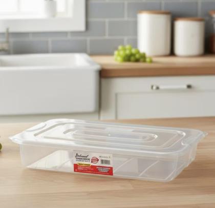 Imagem de Pote Bandeja Multiuso 10 Litros com Tampa Freezer, Padaria,Churrasco,Salgados