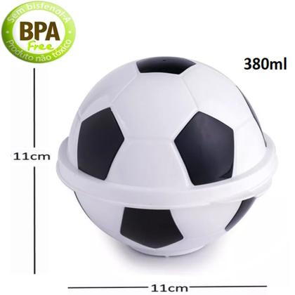 Imagem de Pote Bola de Futebol Kit 2 Unidades Lanche Infantil