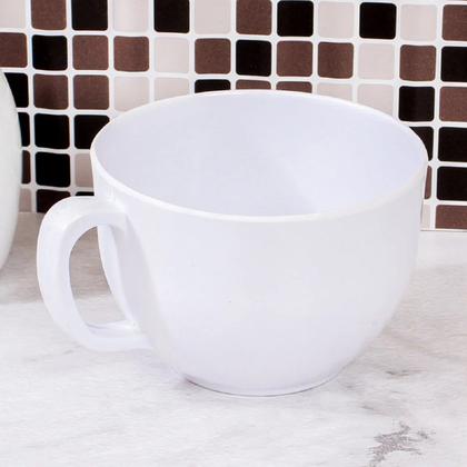 Imagem de Pote Caneca de Sopa Jumbo Branca em Melamina 735ml Cumbuca