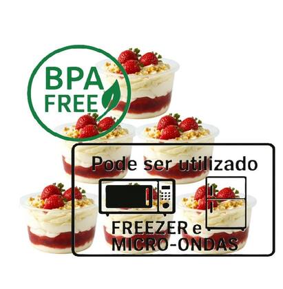Imagem de Pote Com Tampa Lacre Para Marmita Freezer Microondas 1000ml Kit Com 200 Unidades
