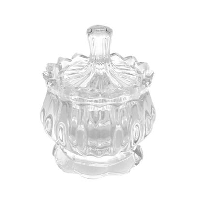 Imagem de Pote de Cristal Luxo Eco Lavy Para Objetos ou Cereais 12x9cm