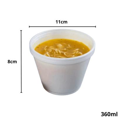 Imagem de Pote De Isopor Térmico Caldos Sopas Açaí 360ml - 25 Unid.