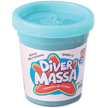 Imagem de Pote de massinha colorida com glitter Diver Massa 50g