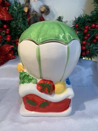 Imagem de Pote De Natal Bomboniere Balao Decoração Mesa Natalina 15cm
