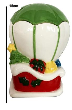 Imagem de Pote De Natal Bomboniere Balao Decoração Mesa Natalina 15cm