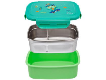 Imagem de Pote de Plástico Hermético Buba com Tampa  - Retangular 600ml Zoo Bentô Box