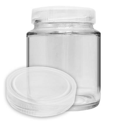 Imagem de Pote de Vidro 200ml para Papinha Leite Materno Com Tampa Plastica - 10 Unidades