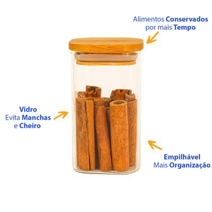 Imagem de Pote de Vidro 250ml Hermético Condimentos Temperos