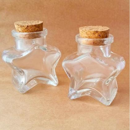 Imagem de Pote de Vidro Estrela 80Ml com Tampa tipo Rolha