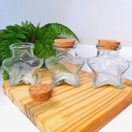 Imagem de Pote de Vidro Estrela 80Ml com Tampa tipo Rolha