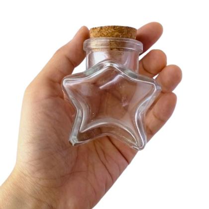 Imagem de Pote de Vidro Estrela 80Ml com Tampa tipo Rolha