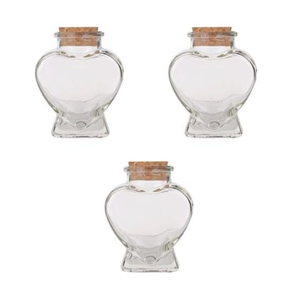 Imagem de Pote De Vidro Formato Coração 75ml c/ Rolha