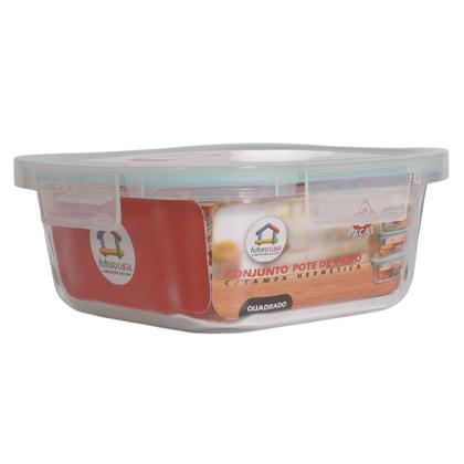 Imagem de Pote de Vidro Hermético C/ Válvula De Ar Multiuso Empilhável