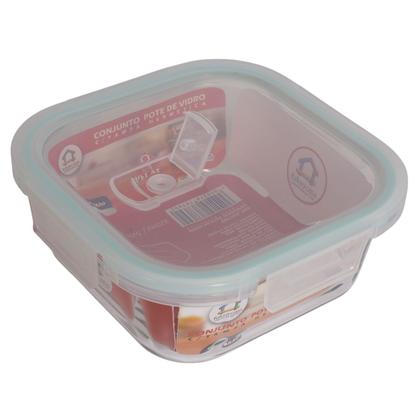 Imagem de Pote de Vidro Hermético C/ Válvula De Ar Multiuso Empilhável