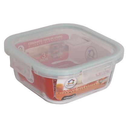 Imagem de Pote de Vidro Hermético C/ Válvula De Ar Multiuso Empilhável