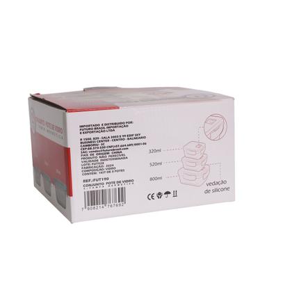 Imagem de Pote de Vidro Hermético C/ Válvula De Ar Multiuso Empilhável