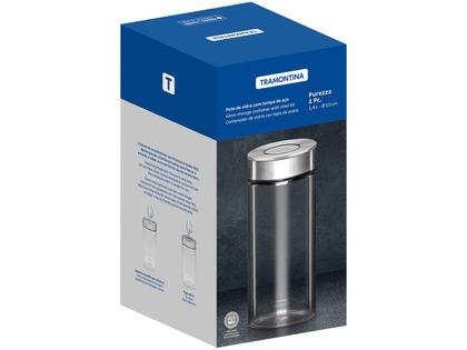 Imagem de Pote de Vidro Purezza com Tampa de Aço Inox 1,4 L Tramontina