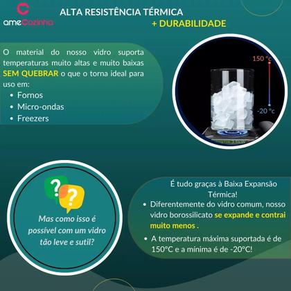 Imagem de Pote De Vidro Quadrado Com Tampa Pote Hermético Bambu - 4un