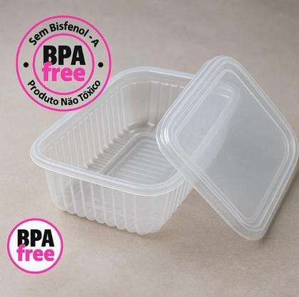 Imagem de Pote embalagem marmita vasilha descartavel c tampa quentinha marmitex freezer microondas 150ml 80uni