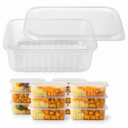 Imagem de Pote embalagem marmita vasilha descartavel c tampa quentinha marmitex freezer microondas 150ml 80uni