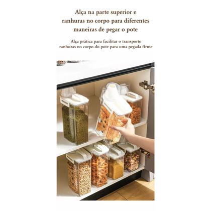 Imagem de Pote Frasco Hermético Cozinha Cereais Ração Cozinha 2,5L