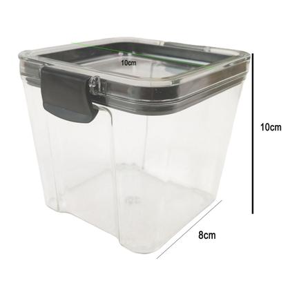 Imagem de Pote Hermetico Conserva Armazenamento 700ml Veda Tampa Acrilico Transparente Cozinha Armario Multiuso Alimento Tempero Mantimento Organizador Resisten