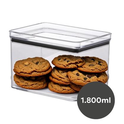 Imagem de Pote Hermético de Acrílico Transparente 1800ml Lumini Paramount Cozinha Porta Mantimento