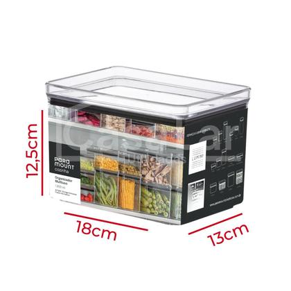 Imagem de Pote Hermético de Acrílico Transparente 1800ml Lumini Paramount Cozinha Porta Mantimento