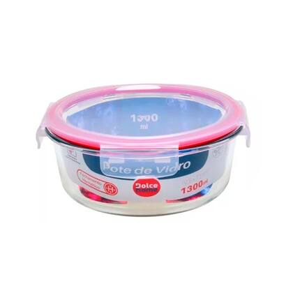 Imagem de Pote Hermético De Vidro Kit C/ 10 Potes De 1300ml - C/ Trava Dolce Home
