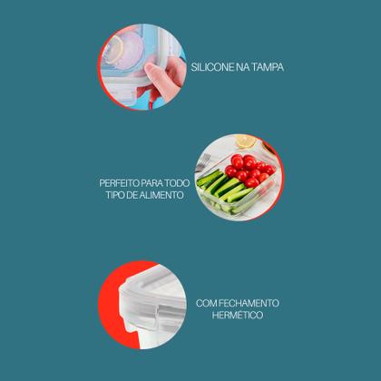 Imagem de Pote Hermético De Vidro - Marmita 395ml - Kit C/ 6 Unidades