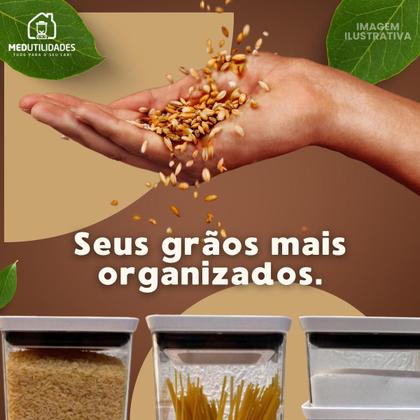 Imagem de Pote Hermético Retangular Empilhável Cozinha 2,9 Litros Organiz