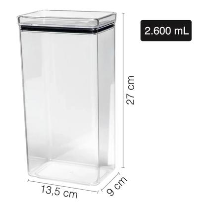 Imagem de Pote Hermético Retangular Para Alimentos Lumini 2.600ml Paramount