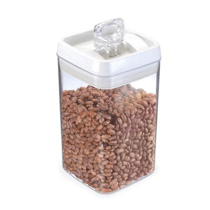 Imagem de Pote Hermetico Vacuo Acrilico Mantimentos Kit C/ 4 - Graos Cereais Vasilha Organizador Cozinha