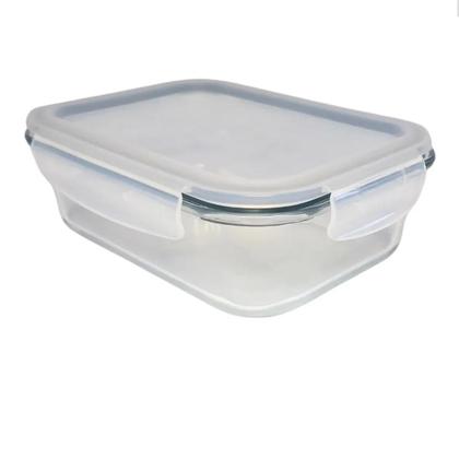 Imagem de Pote Hermético Vidro Retangular 1040ml Marmita Tampa Trava