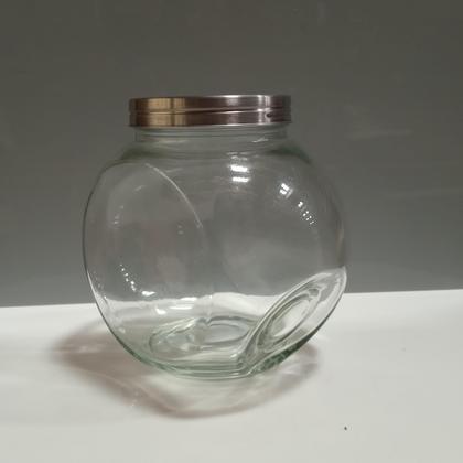 Imagem de Pote Home&Co 17x12x18cm Vidro Transparente 2,2L para Cozinha Mantimentos e Alimentos