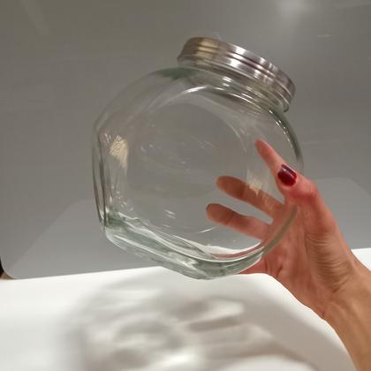 Imagem de Pote Home&Co 17x12x18cm Vidro Transparente 2,2L para Cozinha Mantimentos e Alimentos