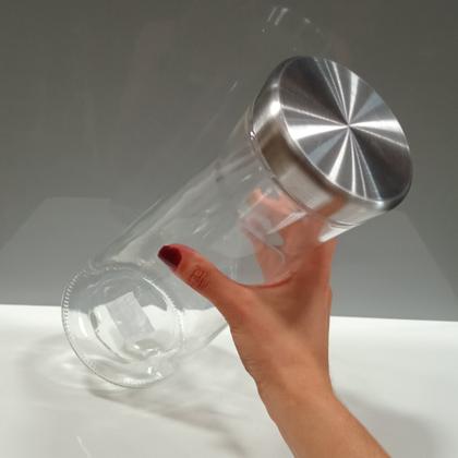 Imagem de Pote Home&Co 26x11x11cm Vidro Transparente 1,4L para Cozinha Mantimentos e Alimentos