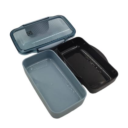 Imagem de Pote Marmita Com Divisoria Lunch Box Electrolux 2 Em 1 Preta