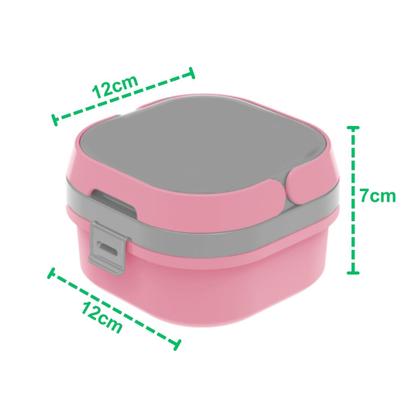 Imagem de Pote Marmita Fit Com 2 Divisórias C/ Tampa Hermético Trava Alça