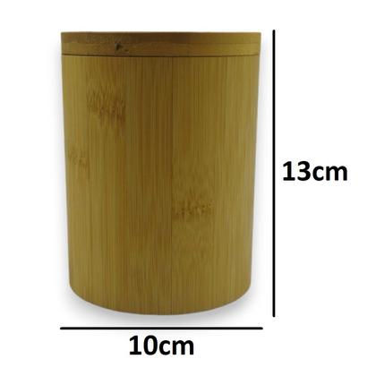 Imagem de Pote Multiúso Com Tampa + Petisqueira 5 Divisórias Bambu