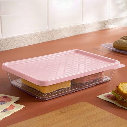 Imagem de Pote Organizador de Frios Geladeira c/ Divisória Removível