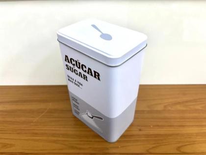 Imagem de Pote Para Açúcar De Metal Com Tampa 1 Litro Mantimento