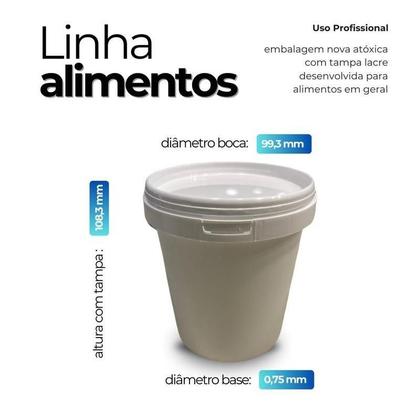 Imagem de Pote Para Guardar Ração Com Tampa - Kit Com 150 Pçs